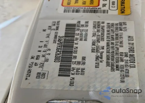 2016 Ford Fusion Se из США, поврежденный, VIN 3FA6P0T93GR263003